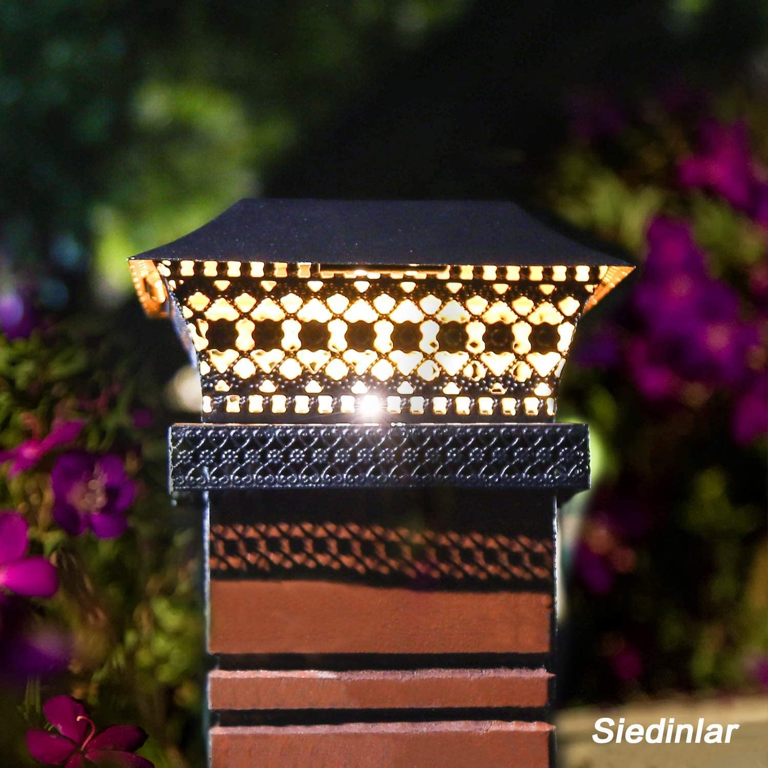 Siedinlar SD008WC Solar Deck Lights Outdoor 2 Modes 16 LEDs Driveway M