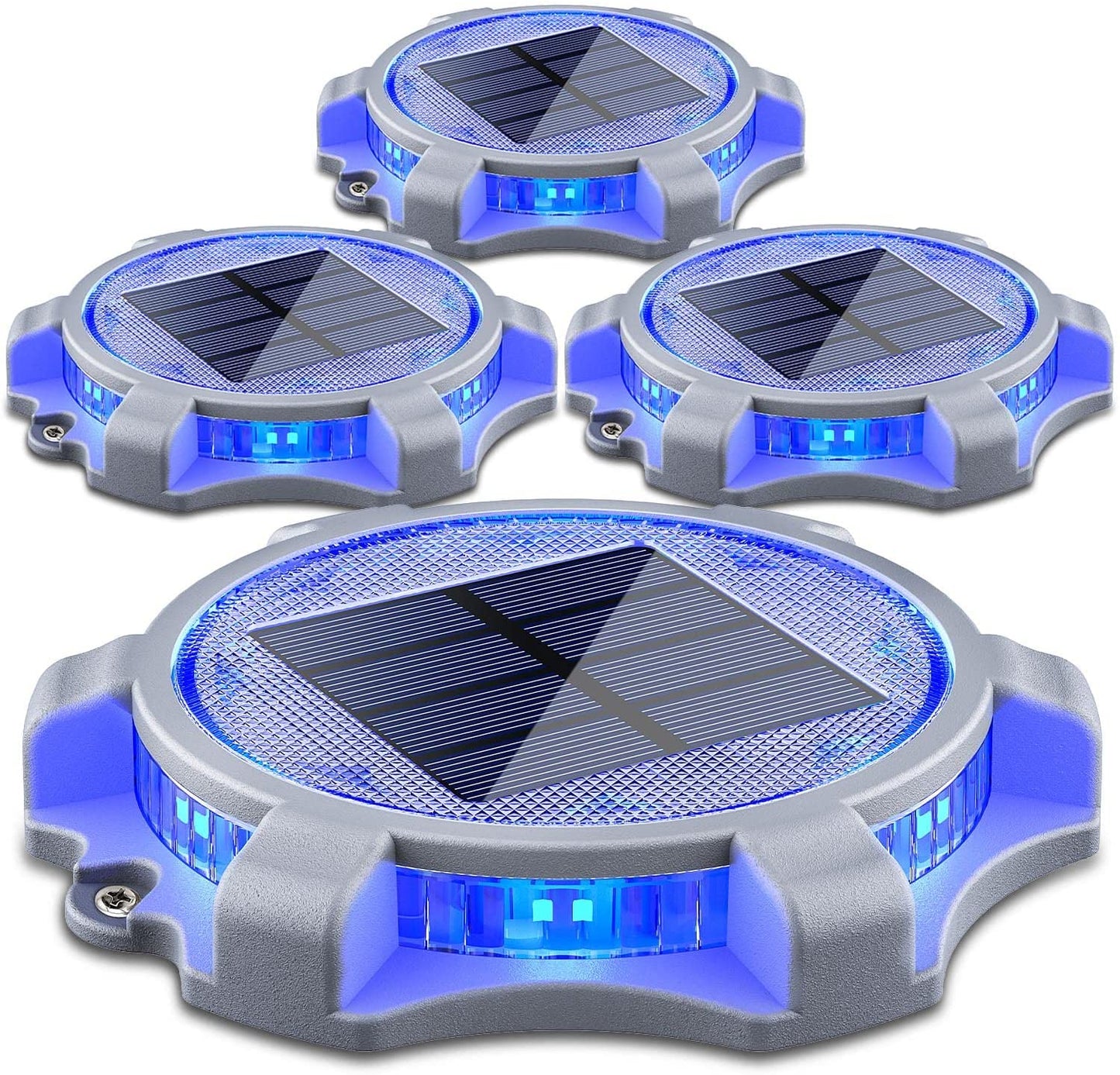 Blue solar driveway markers discount